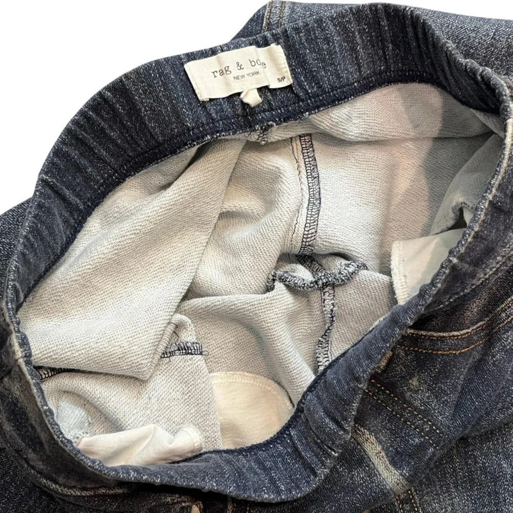 rag & bone Miramar Sweatpant Jeans Size S Elastic Waist Pull On Denim Look - Picture 7 of 15